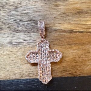 Elegant Rose Gold Cross Pendant
